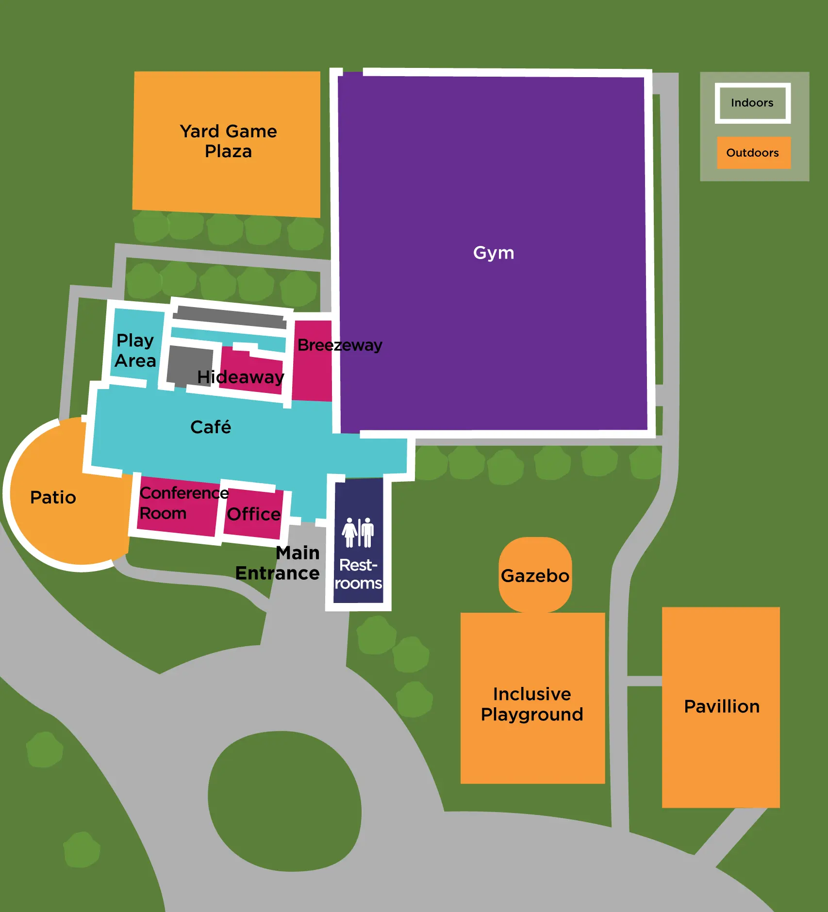 Map of Valley Community Center property.